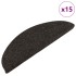 Alfombrilla autoadhesiva escalera 15 uds negra 56x17x3
