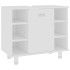 Armario de baño madera contrachapada blanco 60x32x53,5