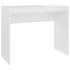 Escritorio de madera contrachapada blanco brillo 90x40x72