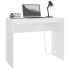 Escritorio de madera contrachapada blanco brillo 90x40x72
