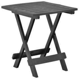Mesa plegable de jardín plástico gris antracita 45x43x50