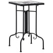 Mesa auxiliar de mosaico cerámica negro y blanco