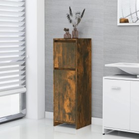 Armario de baño madera contrachapada roble ahumado 30x30x95