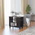 Mesa auxiliar madera contrachapada gris brillante 70x35x55