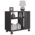 Mesa auxiliar madera contrachapada gris brillante 70x35x55