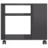 Mesa auxiliar madera contrachapada gris brillante 70x35x55