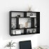 Estantería de pared madera contrachapada negro 75x16x55