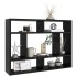Estantería de pared madera contrachapada negro 75x16x55