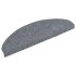 Alfombrilla escaleras 15ud tela punzonada 65x21x4cm gris