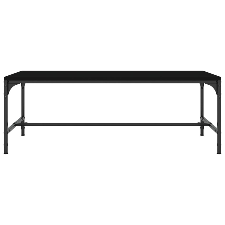 Mesa de centro de madera contrachapada negro 100x50x35