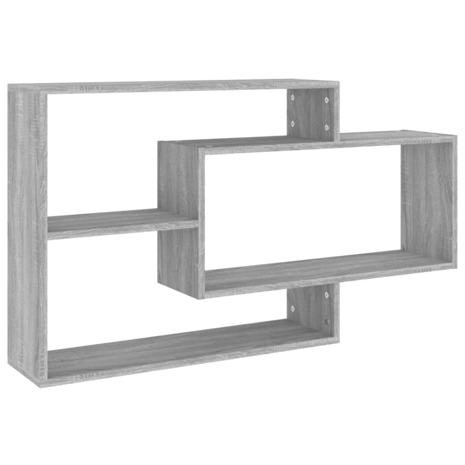 Estante de pared madera ingeniería gris Sonoma 104x20x58,5