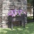 Jardinera de madera maciza de pino gris 70x31x70