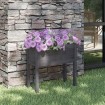 Jardinera de madera maciza de pino gris 70x31x70 cm