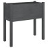 Jardinera de madera maciza de pino gris 70x31x70