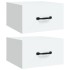 Mesitas de noche de pared 2 uds blanco 35x35x20