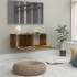 Mueble para TV madera de ingeniería roble ahumado 80x30x30