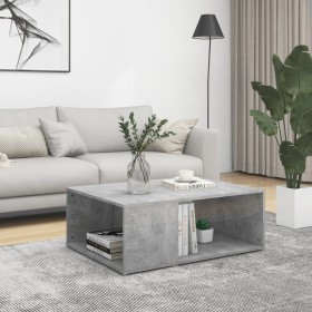 Mesa de centro madera contrachapada gris hormigón 90x67x33