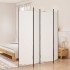 Biombo divisor de 4 paneles de tela blanco 200x200