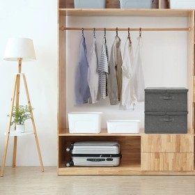 Cajas de almacenaje 2 unidades tela gris antracita 50x30x25