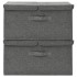 Cajas de almacenaje 2 unidades tela gris antracita 50x30x25