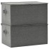 Cajas de almacenaje 2 unidades tela gris antracita 50x30x25