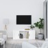Mueble para TV madera contrachapada blanco 100x35x40