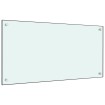 Protección salpicaduras cocina vidrio templado blanco 80x40 cm