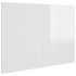 Cabecero cama madera contrachapada blanco brillo 120x1,5x80