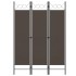 Biombo divisor de 3 paneles gris antracita 120x180
