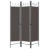 Biombo divisor de 3 paneles gris antracita 120x180