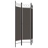 Biombo divisor de 3 paneles gris antracita 120x180