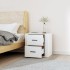Mesita de noche de pared blanca 50x36x47