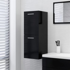 Armario de baño madera contrachapada negro 30x30x80