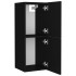 Armario de baño madera contrachapada negro 30x30x80