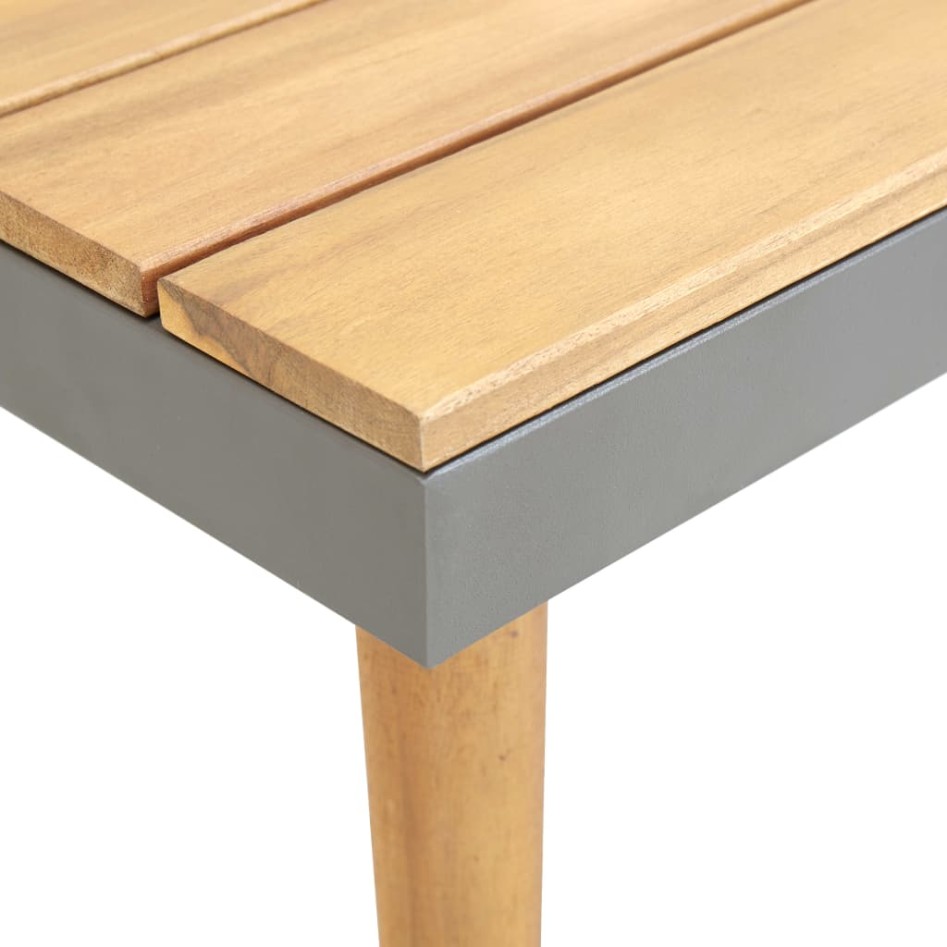 Mesa de centro de jardín madera maciza de acacia 60x60x31,5