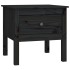 Mesa auxiliar 2 uds de madera maciza de pino negro 50x50x49
