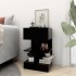 Mesita de noche madera contrachapada negro 40x35x65