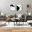 Mesas auxiliares 2 uds madera contrachapada negro 40x40x35 cm