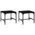 Mesas auxiliares 2 uds madera contrachapada negro 40x40x35