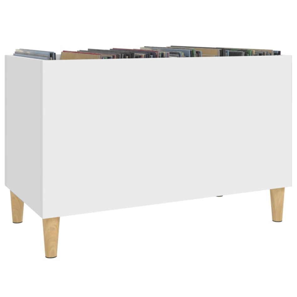 Mueble para discos madera contrachapada blanco 74,5x38x48