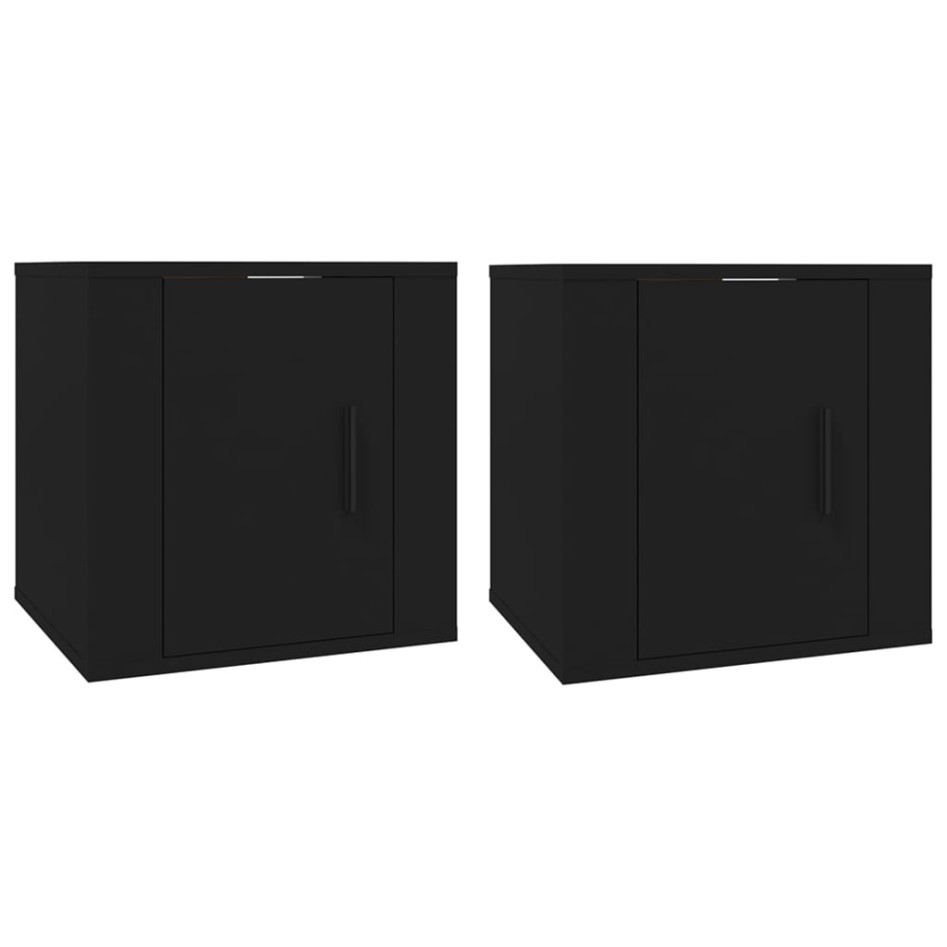 Muebles para TV de pared 2 uds negro 40x34,5x40