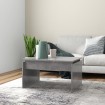 Mesa de centro madera contrachapada gris hormigón 68x50x38 cm