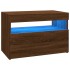 Mueble de TV con luces LED color roble ahumado 60x35x40