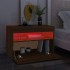 Mueble de TV con luces LED color roble ahumado 60x35x40