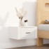 Mesita de noche de pared blanco 50x36x25