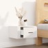 Mesita de noche de pared blanco 50x36x25