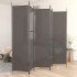 Biombo divisor de 5 paneles de tela gris antracita 250x220