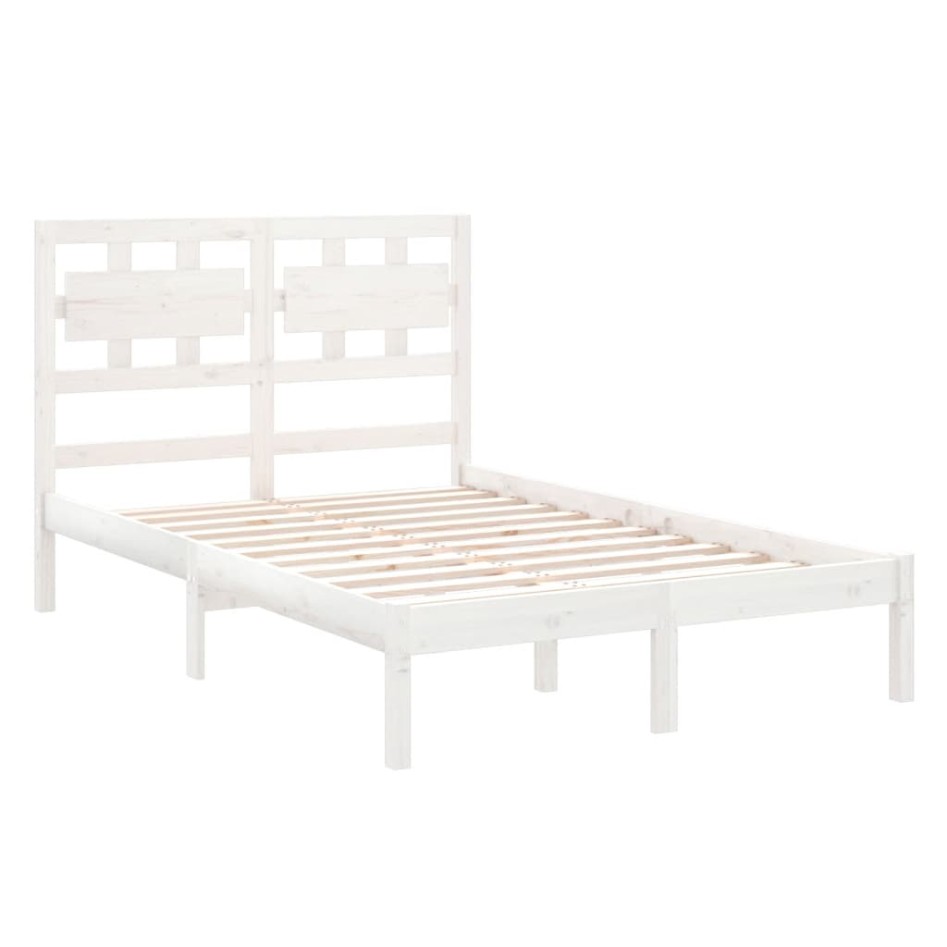 Estructura de cama madera maciza de pino blanca 120x200