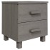 Mesita de noche HAMAR pino macizo gris claro 40x35x44,5