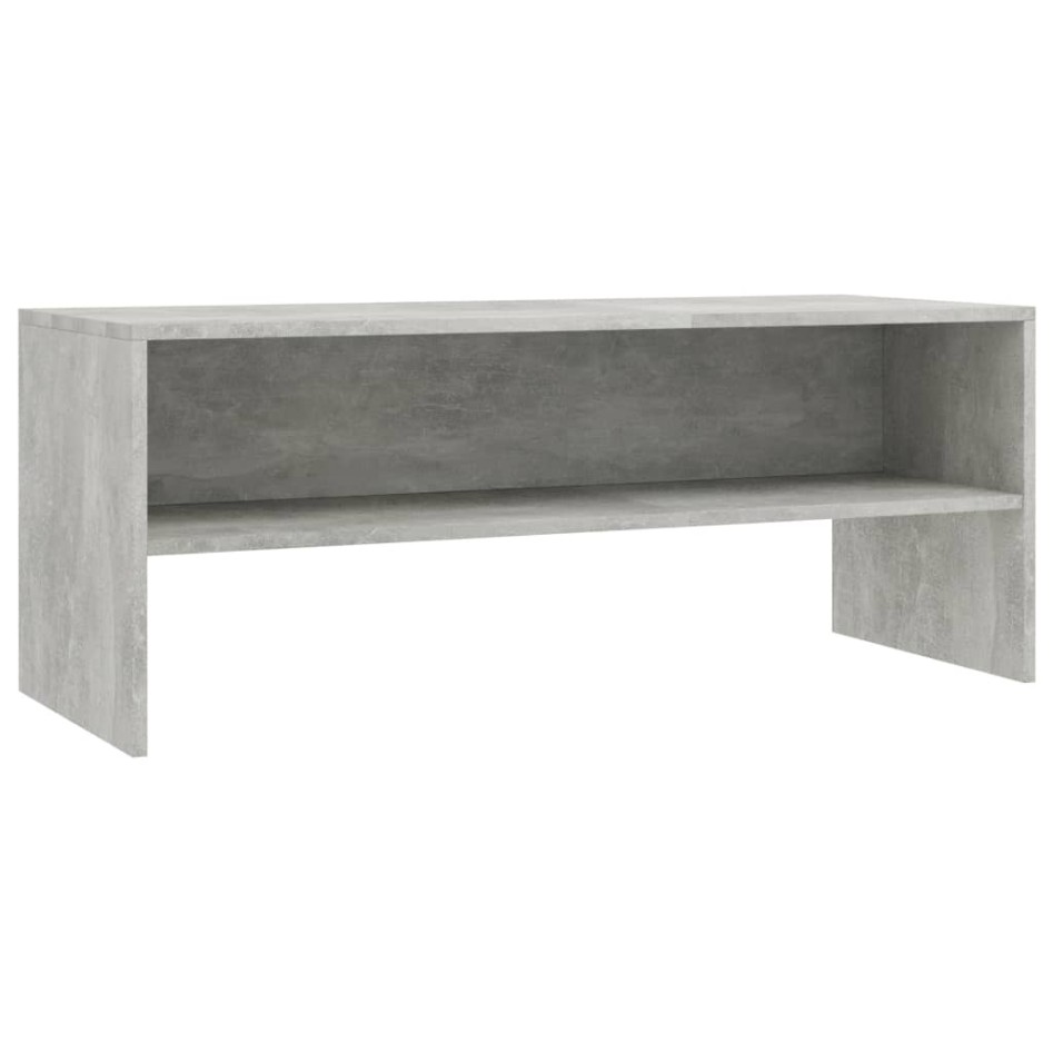 Mueble de TV madera contrachapada gris hormigón 100x40x40
